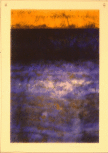 Quatre passages, 2002 Sérigraphie originale sur verre, Format 32,5/46 cm. 2 trous pour accrochage, 7 exemplaires signés et numérotés.