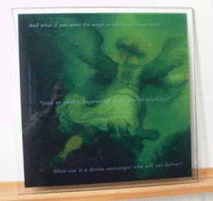 Sans titre, 2006 Un hommage discret aux victimes du 11 Septembre Sérigraphie originale sur dalle de verre. Verre de 10 mm, chants polis. Format : 60/60 cm. 8 exemplaires avec un certificat