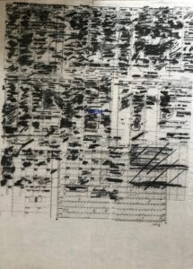 Mémento, 1991 Porte-folio de 12 planches 70/100 cm. Tiré à 24 exemplaires sur trois supports différents et réalisé à partir des agendas personnels de l’artiste. Une moitié du tirage est en porte-folio, l’autre moitié est vendue à l'unité. 4 exemplaires supplémentaires ont été tirés en E.A.