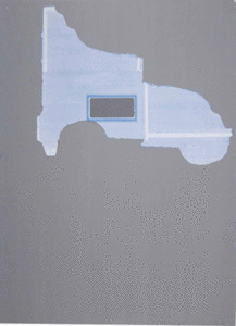 Hommage aux Stella, 2000 Triptyque réalisé sur zinc prépatiné s'inscrivant dans la pratique de Pierre Buraglio quant à la réutilisation des matériaux du quotidien, ici, des enveloppes déchirées, Format 55/75 cm. 24 exemplaires signés et numérotés, 1 exemplaire Bibliothèque Nationale.