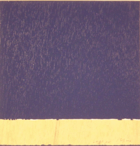 A Nicolas de Staël 2, 2004 Sérigraphie originale sur bois, encadrement en acier galvanisé, 20 exemplaires signés et numérotés, 1 exemplaire Bibliothèque Nationale, Format 32,5/33,5 cm.